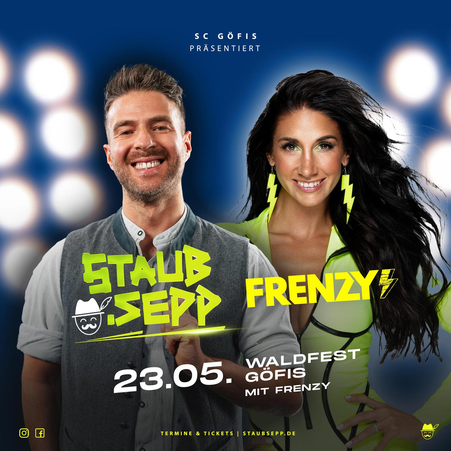DJ Staub.Sepp und FRENZY beim Waldfest Göfis 2026 am 23. Mai 2026.
